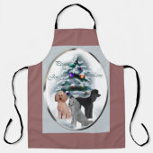 プードルクリスマス エプロン (正面)