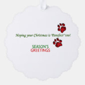 プードルクリスマス オーナメントカード (裏面)