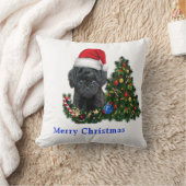 プードルクリスマス クッション (ブランケット)