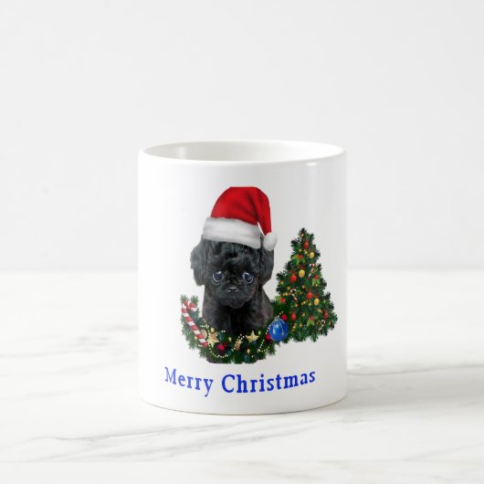 プードルクリスマス コーヒーマグカップ (中央)