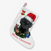 プードルクリスマス スモールクリスマスストッキング (正面 (吊り時))