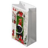 プードルクリスマス スモールペーパーバッグ (正面アングル)