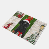 プードルクリスマス ドアマット (アングル)