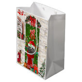 プードルクリスマス ミディアムペーパーバッグ (裏面アングル)