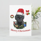 プードルクリスマス 招待状 (スタンド正面)