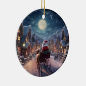 プードルクリスマス、犬の記念品、犬の恋人の贈り物 セラミックオーナメント (右)