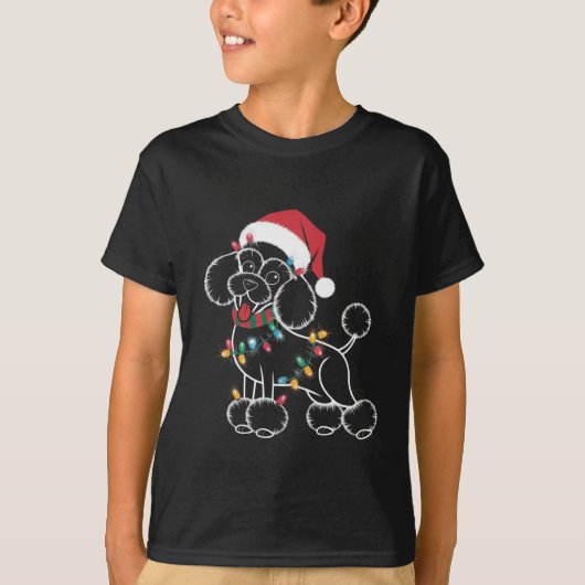 プードルクリスマス Tシャツ (正面)