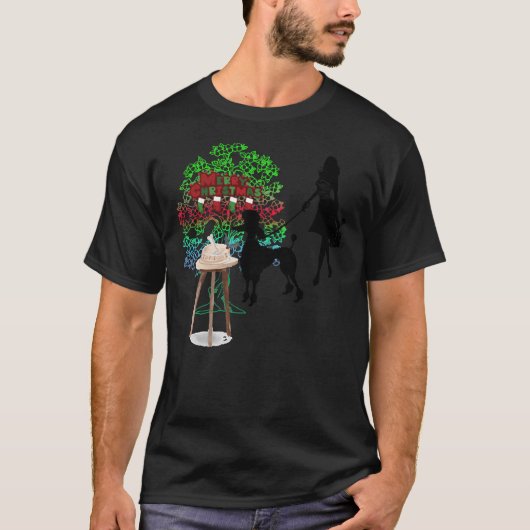 プードルクリスマス Tシャツ (正面)