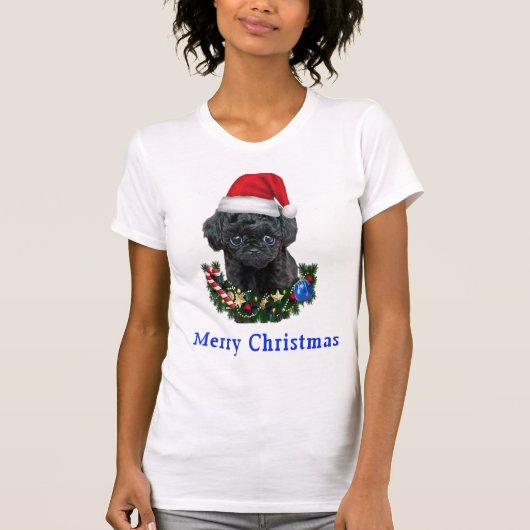 プードルクリスマスTシャツ Tシャツ (正面)