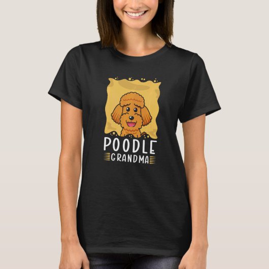 プードルグランマ犬のオーナープードル Tシャツ (正面)