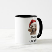 プードルサンタ帽子 クリスマス犬 マグカップ (正面右)