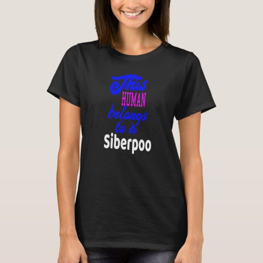 プードルシベリアハスキー Tシャツ (正面)