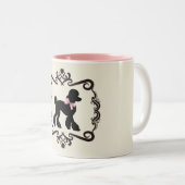 プードルシルエットマグ ツートーンマグカップ (正面右)