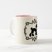 プードルシルエットマグ ツートーンマグカップ (正面左)