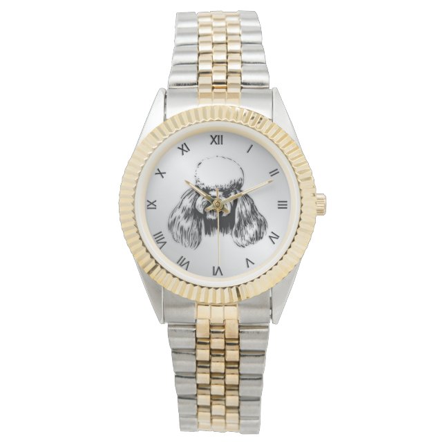 プードルシルバー 腕時計 (正面)