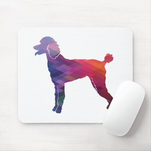 プードルジオシルエット紫 マウスパッド (マウス)