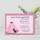 プードルスカートのバースデーパーティー招待状 招待状 (スタンド正面)