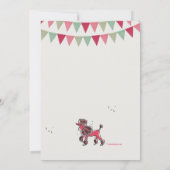 プードルスカートホップパーティの招待状 招待状 (裏面)