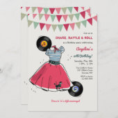 プードルスカートホップパーティの招待状 招待状 (正面/裏面)