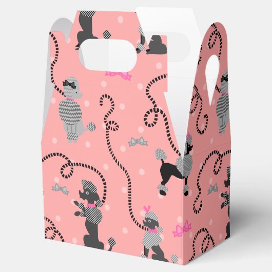 プードルスカートレトロピンクとブラック50sパターン フェイバーボックス (オープン)