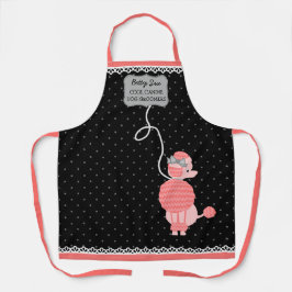 プードルスカートレトロ50sドッグトリマーカスタムブラック エプロン