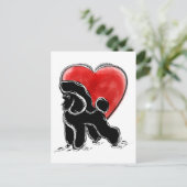 プードルスケッチ ポストカード (スタンド正面)