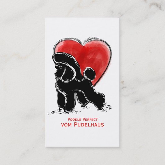 プードルスケッチ 名刺 (正面)