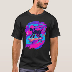 プードルスケートボードインアウタースペースレトロヴィンテージ Tシャツ