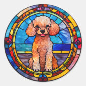 プードルステッカーパック ラウンドシール (正面)