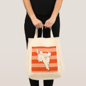 プードルストライプのトート トートバッグ (正面(商品))