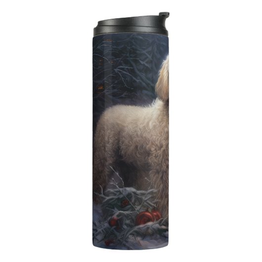 プードルスノウィースリークリスマスデコール タンブラー (回転左)