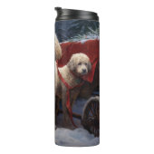 プードルスノウィースリークリスマスデコール タンブラー (回転右)