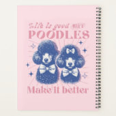 プードルズで人生は良いレトロタイポグラフィ プランナー手帳 (裏面)