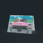 プードルズインピンクキャデラックレトロプリントカード カード<br><div class="desc">そしおもしろいて、Cadillac変換可能なヴィンテージのプードルのプリント。 私のオリジナルの製絵画品。おもしろいは家族全員の贈り物やカード、切手も。もしGreerをパーソナ救済ライズする必要があります(greerdesign@aol.com)</div>