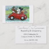 プードルズインレッドコンバーチブル聖なる書物、 経典 名刺 (正面/裏面)