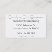 プードルズインレッドコンバーチブル聖なる書物、 経典 名刺 (裏面)