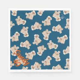 プードルズオブプードルズブルーパーティーナプキン スタンダードランチョンナプキン
