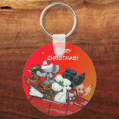 プードルズクリスマスキーチェーン キーホルダー (正面)