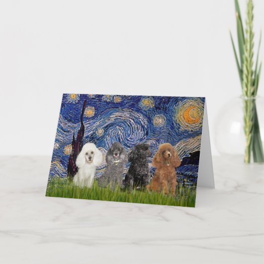 プードルズ（4人） -スターリー·ナイト カード (正面)