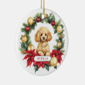 プードルセラミックスサークルオーナメント セラミックオーナメント (右)