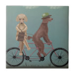 プードルタンデム タイル<br><div class="desc">プードルタンデムby Fabfunky.スチームパンクスタイルで自転車に乗っお洒落たプードルの機能。 | 192042D</div>