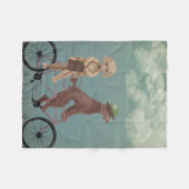 プードルタンデム フリースブランケット (正面(横))