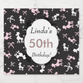 プードルテーマ誕生日 ビールラベル (シングルラベル)