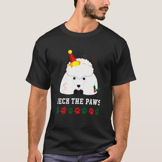 プードルデッキザポーズ Tシャツ (正面)