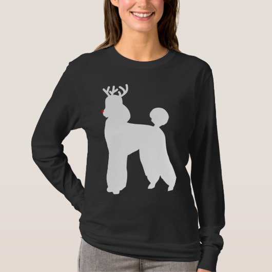 プードルトナディアクリスマスドッグ Tシャツ (正面)