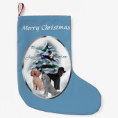 プードルトリオクリスマス スモールクリスマスストッキング (正面)