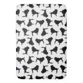 プードルドッグカスタムシルエット背景色 バスマット (正面縦)