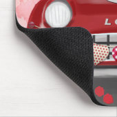 プードルドッグカーとハートバレンタイン マウスパッド (コーナー)