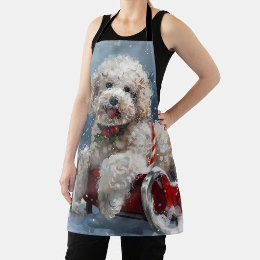 プードルドッグクリスマスフェスティバル エプロン (インサイチュ)