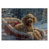 プードルドッグクリスマスフェスティバル カッティングボード (正面)